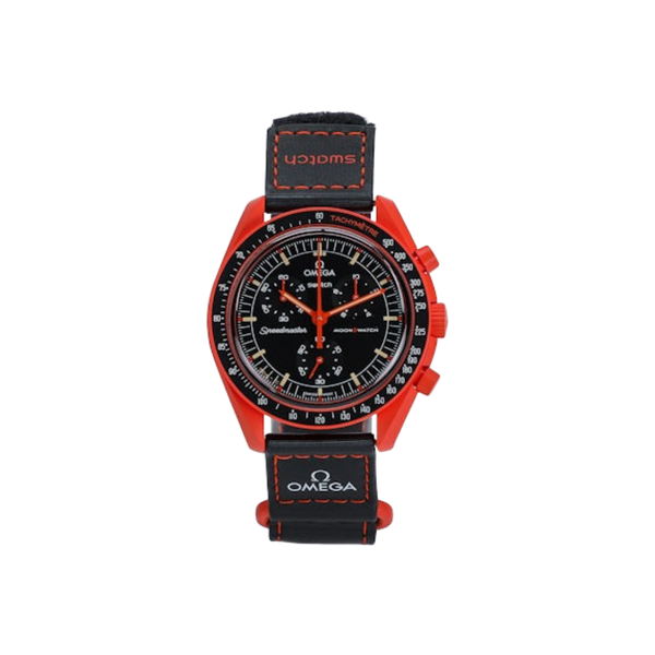 Swatch x Omega Bioceramic Moonswatch Mission On Earth Lava SO33O100 